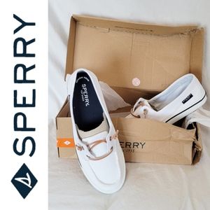 Sperry Lounge Away White Shoes